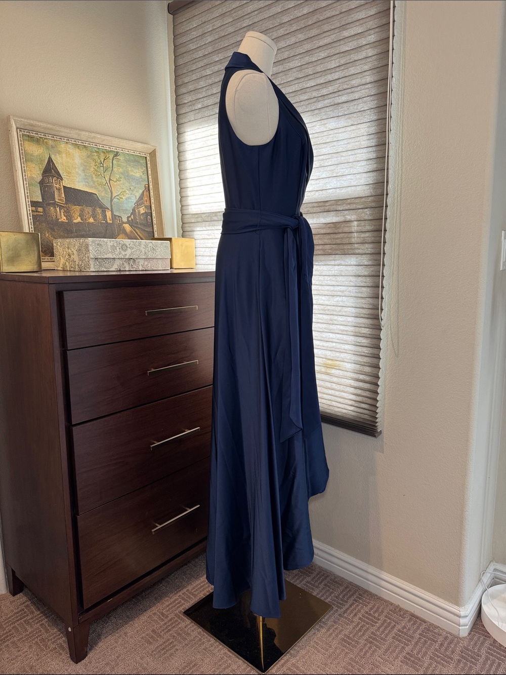 NWT Aidan Mattox Belted High-Low Wrap Gown. Size 2 - Picture 6 of 10
